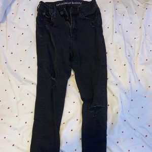 Black ripped skinny jeans